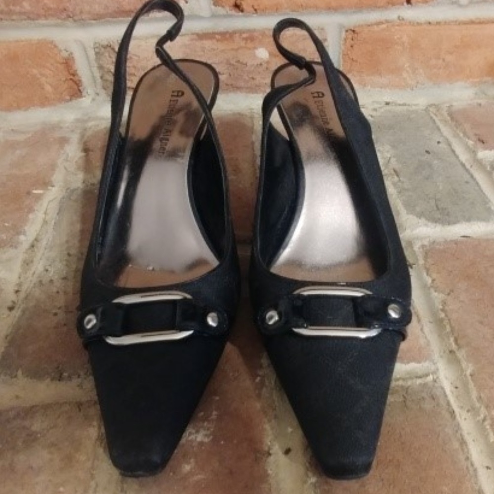 Etienne Aigner Fabric Sling Back Pumps Veronica